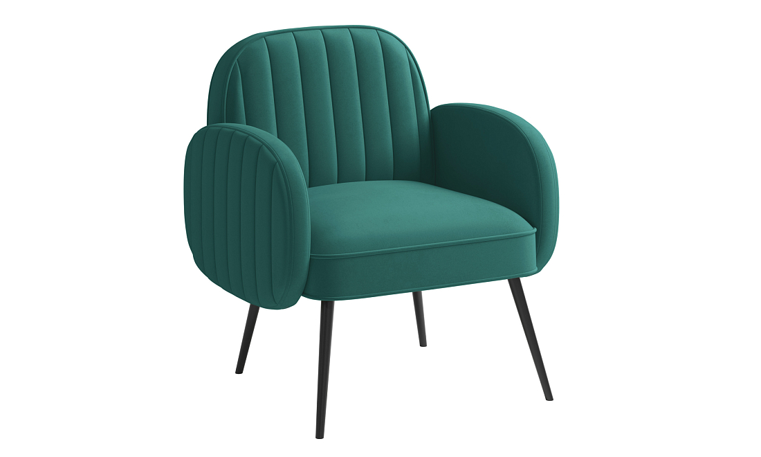 Флеминг Ф / Кресло велюр fresh изумруд